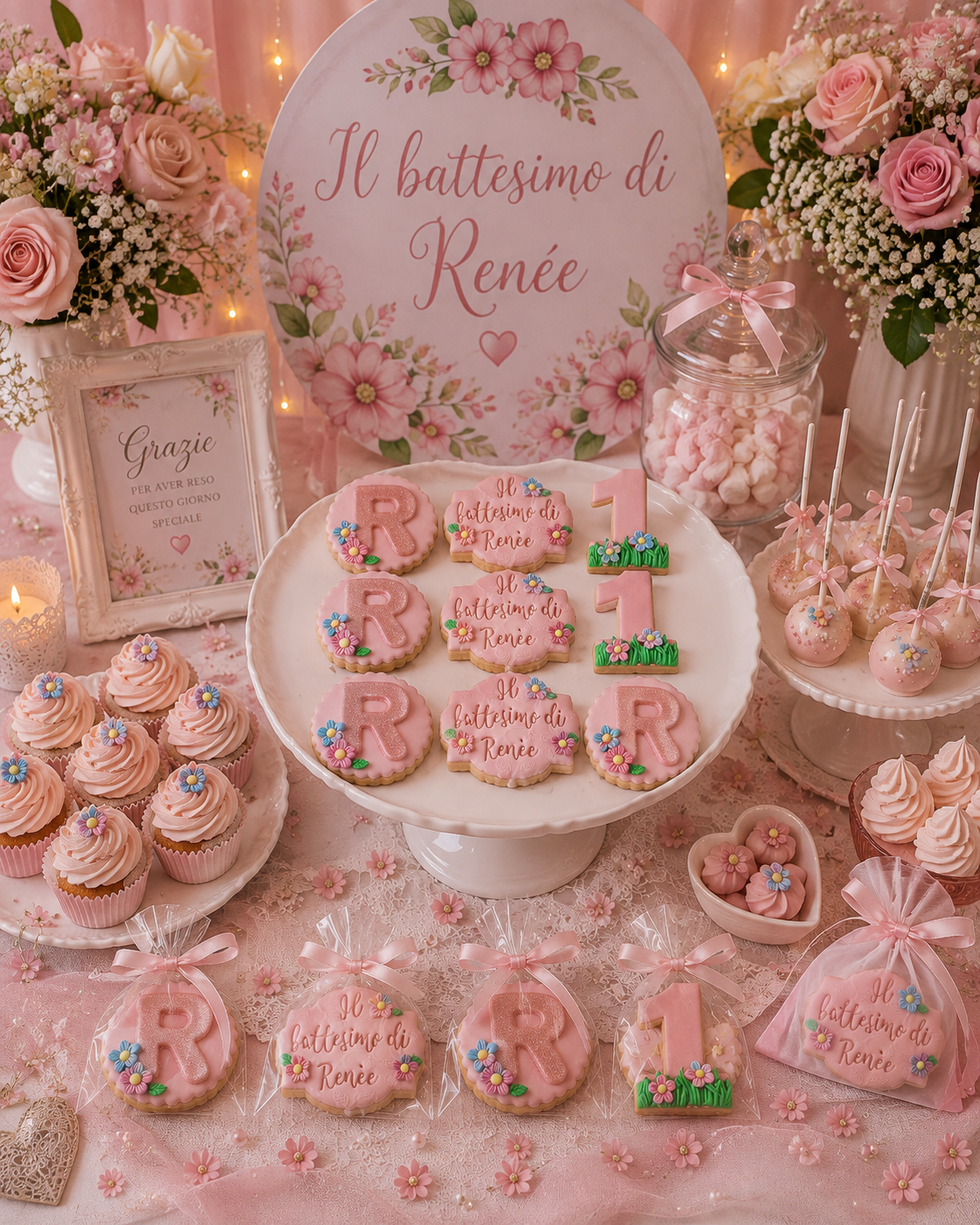 Sweet Table a tema Fiorito realizzato da Lucia Garro